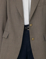 HANNA WOOL BLEND CHECK BLAZER