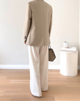 ELINOR WOOL SILK BLAZER BEIGE
