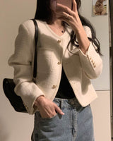 MATIN WOOL TWEED BLAZER IVORY