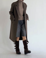 ARWYN WOOL CASHMERE COAT MINK BROWN