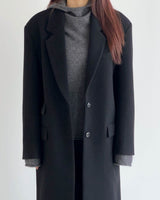 ARWYN WOOL CASHMERE COAT BLACK
