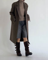 ARWYN WOOL CASHMERE COAT MINK BROWN