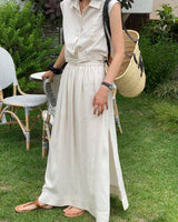 CRUZ LINEN SET BEIGE
