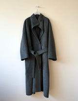 FAYE WOOL FUNNEL NECK COAT GREY