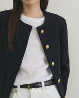 MATIN WOOL TWEED BLAZER BLACK