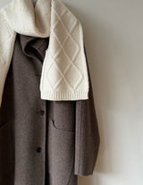 FAYE WOOL FUNNEL NECK COAT BROWN