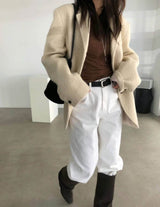 LORNE ANGORA BLAZER IVORY