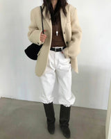 LORNE ANGORA BLAZER IVORY