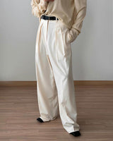 CEYLA HIGH WAISTED TROUSERS IVORY