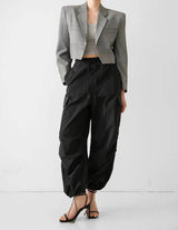 CHECK CROP BLAZER