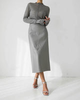 DIEGO MIDI SKIRT GREY