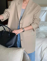LEAH BLAZER BEIGE