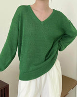 SANNA NY IRIS V NECK KELLY GREEN