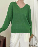 IRIS V NECK KELLY GREEN