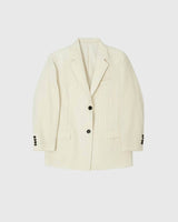 ZOOEY PINSTRIPE BLAZER CREAM