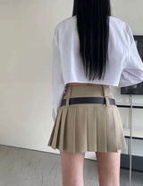 CROP BUTTON DOWN SHIRT WHITE