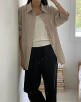 Lightweight Classic Shirt Soft Beige