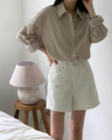 Sanna NY LIghtweight Classic Shirt Soft Beige