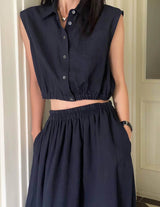 CRUZ LINEN SET NAVY