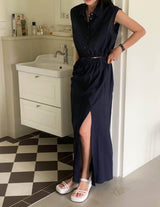 CRUZ LINEN SET NAVY