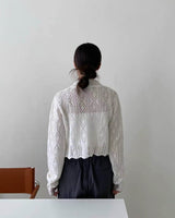 POINTELLE CARDIGAN IVORY