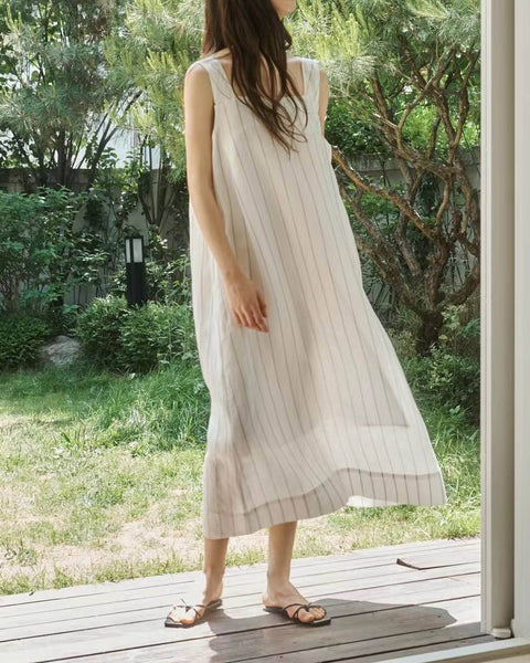 VICTORIA LINEN DRESS – SANNA New York