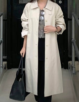 FRANCIE PLEATED BACK TRENCH STONE BEIGE