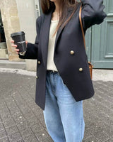 Lille Wool Cashmere Blazer Deep Navy