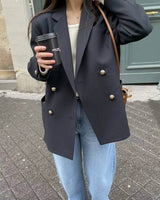 Lille Wool Cashmere Blazer Deep Navy