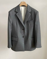 PORTIA WOOL BLEND BLAZER GREY