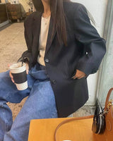 PORTIA WOOL BLAZER PINSTRIPE