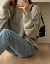 MICHEL WOOL BLEND V NECK
