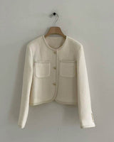 MATIN WOOL TWEED BLAZER IVORY