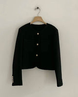 MATIN WOOL TWEED BLAZER BLACK