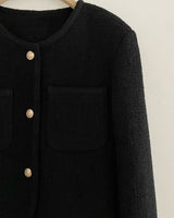 MATIN WOOL TWEED BLAZER BLACK