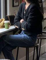 MATIN WOOL TWEED BLAZER BLACK