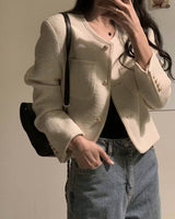 MATIN WOOL TWEED BLAZER IVORY