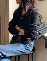 MATIN WOOL TWEED BLAZER BLACK
