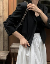 HENRI CROP BLAZER BLACK
