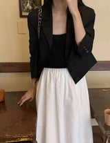 HENRI CROP BLAZER BLACK