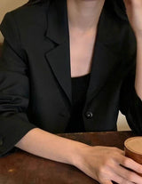 HENRI CROP BLAZER BLACK