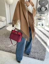 WOOL FRINGE SHAWL