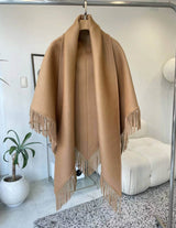 WOOL FRINGE SHAWL