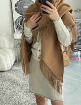 WOOL FRINGE SHAWL