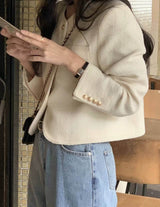 MATIN WOOL TWEED BLAZER IVORY