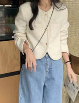 MATIN WOOL TWEED BLAZER IVORY