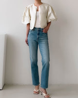 Julie Silk Blend Jacket Ivory
