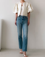 JULIE SILK BLEND JACKET IVORY