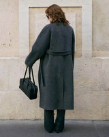 CHIARA WOOL CASHMERE OVERCOAT CHARCOAL