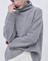 SANNA NY KASIA HIGH NECK KNIT SOFT GREY